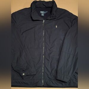 Polo Ralph Lauren navy blue fleece-lined jacket with a hidden hood size 2LT Tall
